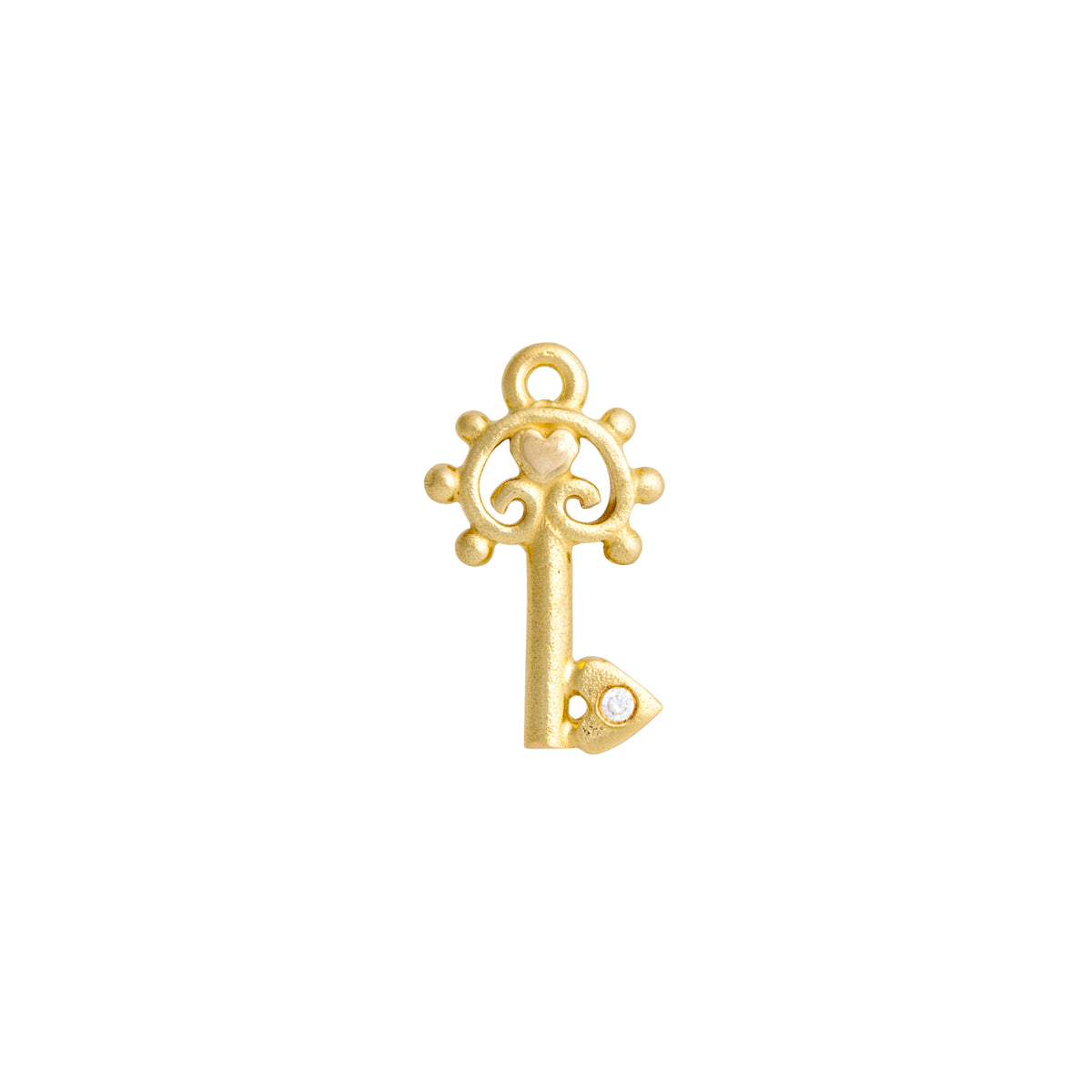 Diamond Scroll Key Charm – Sophie Harley London